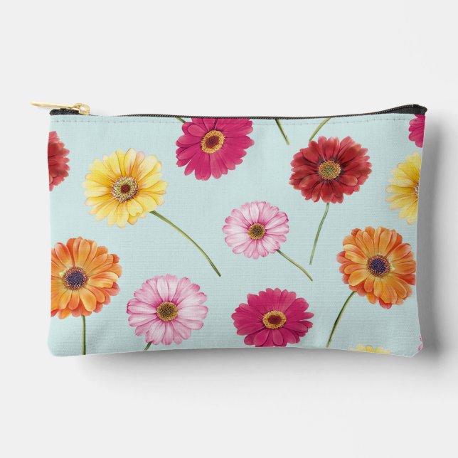 Gerbera,pink,red,orange,yellow  accessory pouch (Front)