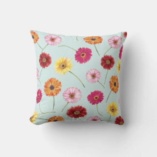Gerbera,pink,red,orange,yellow  cushion