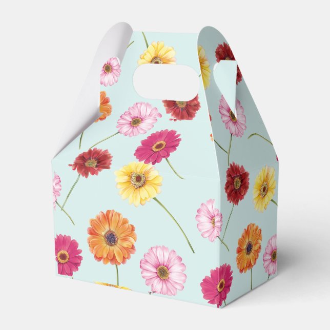 Gerbera,pink,red,orange,yellow Favour Box (Front Side)