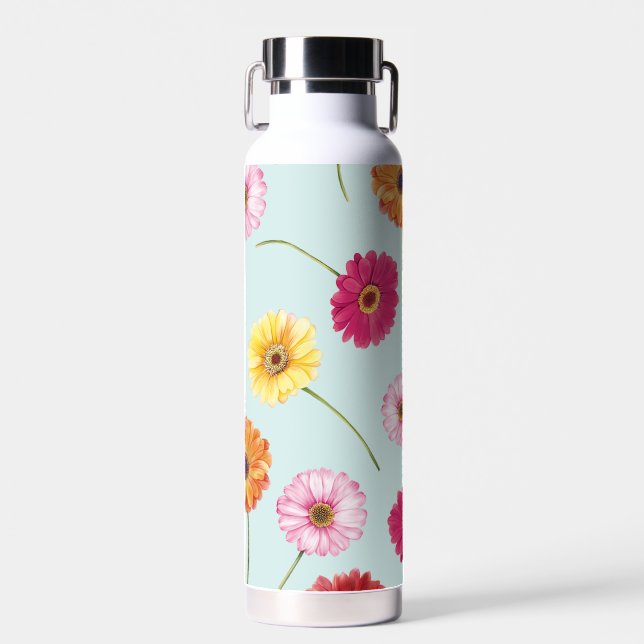 Gerbera,pink,red,orange,yellow  water bottle (Front)