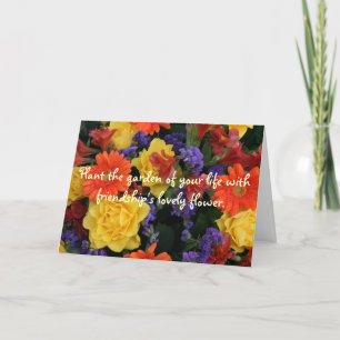 Gerbera Rose Bouquet, Plant the garden Thank You Card