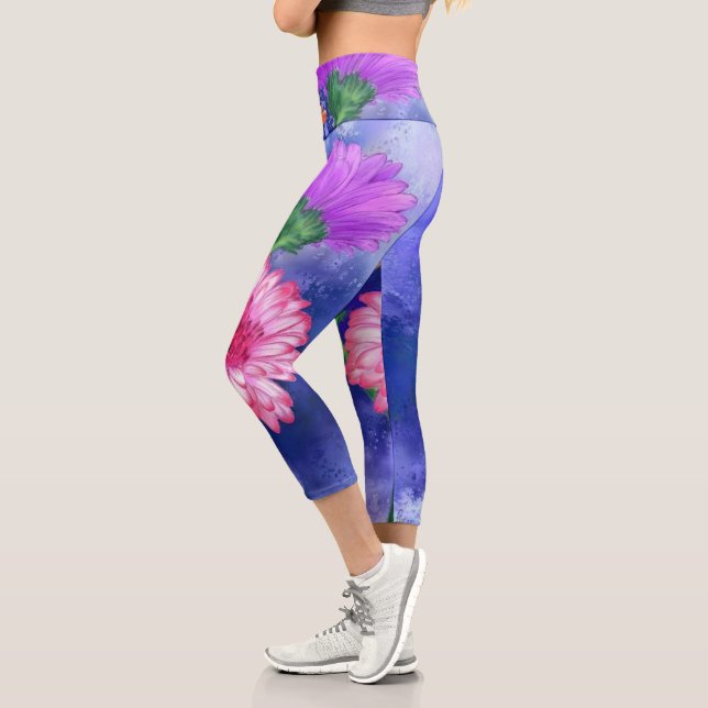 Gerberas Capri Leggings (Left)