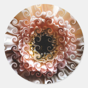 GERBERAS CLASSIC ROUND STICKER
