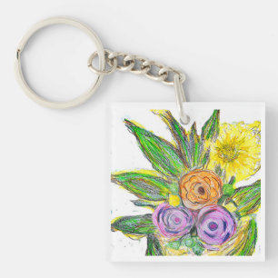 Gerberas Daisy Key Ring