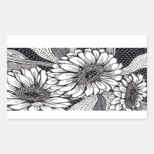 Gerberas Rectangular Sticker