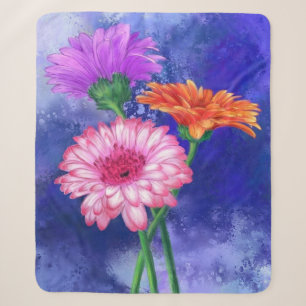 Gerberas Sherpa Blanket Flowers