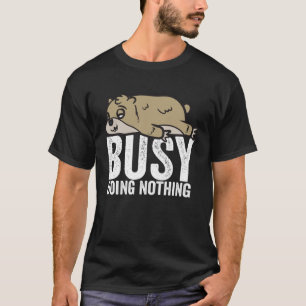 Gerbil Busy Doing Nothing Shirt Lazy Tee Boys Girl