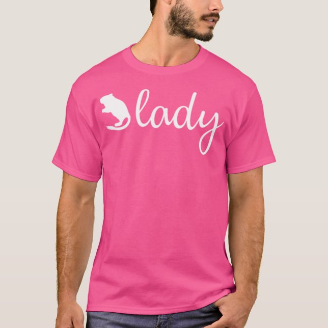 Gerbil Lady For Women Girl Gnawer Pet Mouse T-Shirt (Front)