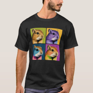 Gerbil Pop Illustration Colorful Animal Women Men T-Shirt