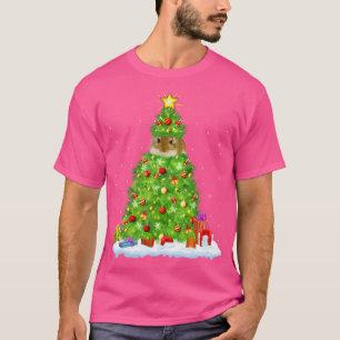 Gerbil Xmas Lighting Tree Funny Gerbil Christmas T-Shirt