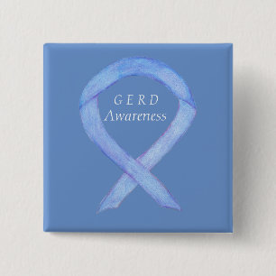 GERD Awareness Periwinkle Ribbon Custom Pin