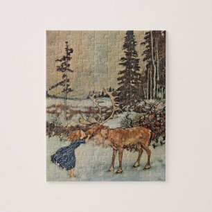 Gerda and the Reindeer by Dulac Vintage Jigsaw Puzzle
