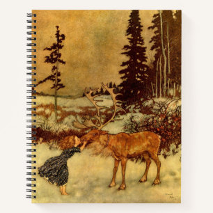 Gerda and the Reindeer by Dulac Vintage Notebook