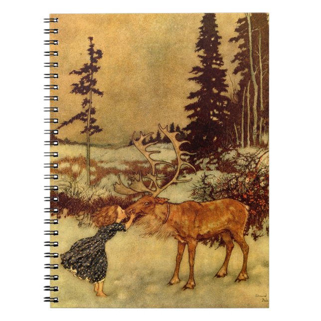 Gerda and the Reindeer by Dulac Vintage Notebook (Front)