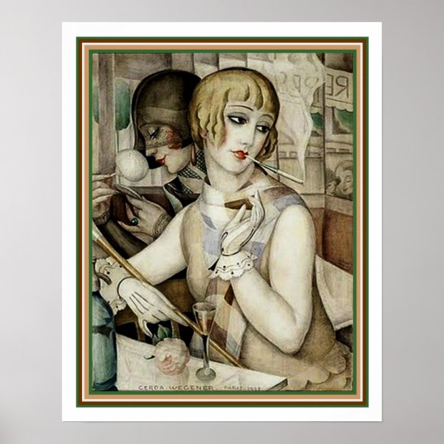 Gerda & Lili #2 Art Deco Print 16 x 20 (Front)