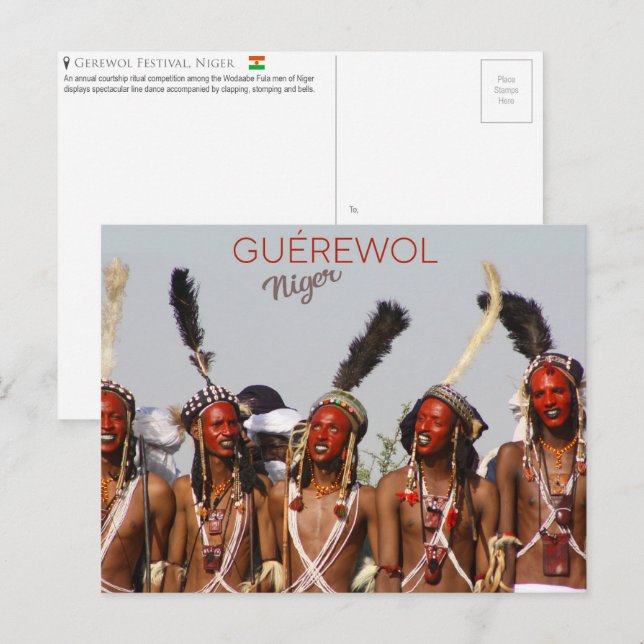 Gerewol Festival, Niger Postcard (Front/Back)