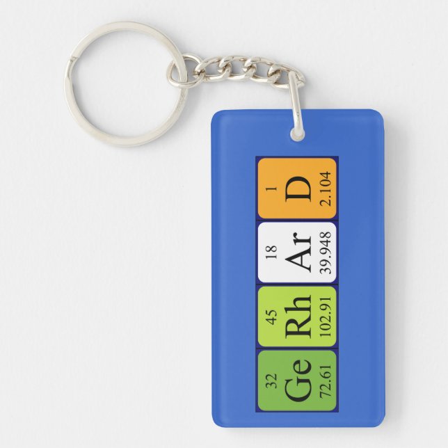 Gerhard periodic table name keyring (Front)