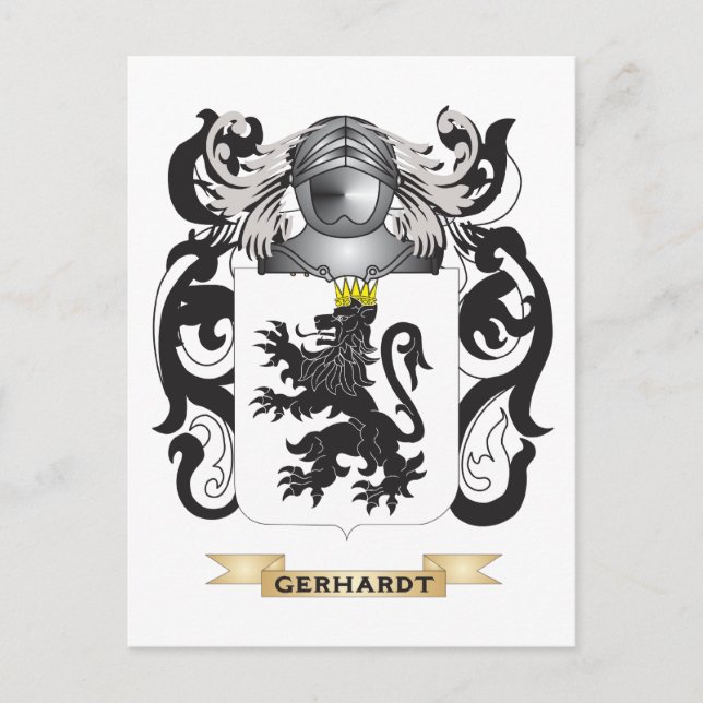 Gerhardt Coat of Arms (Family Crest) Postcard (Front)