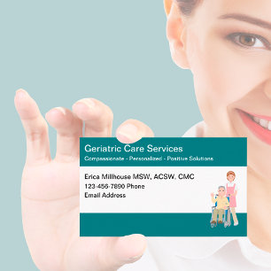 Geriatric Care Management Theme Business Cards
