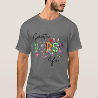 Geriatric Nurse Bunny Nurse Funny Egg Easter Day F T-Shirt