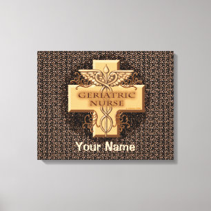 Geriatric Nurse Caduceus  Canvas Print