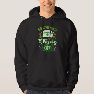 Geriatric Nurse St Patrick S Day Crew Shamrock Mat Hoodie