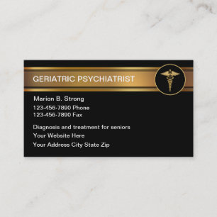 Geriatric Psychologist Business Cards
