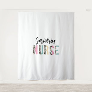 Geriatrics Nurse Cute Leopard Design - Funny Gift  Tapestry