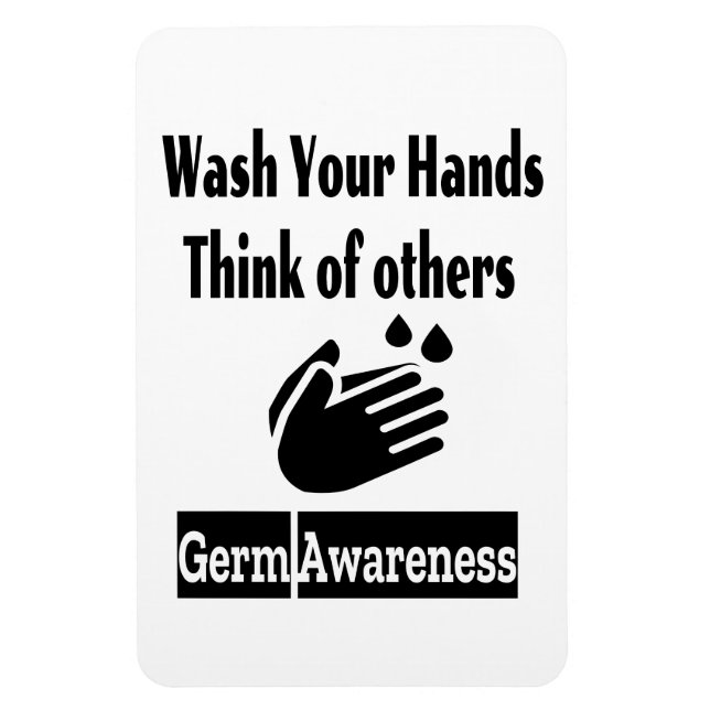 Germ Awareness  4"x6" Photo Magnet (Vertical)