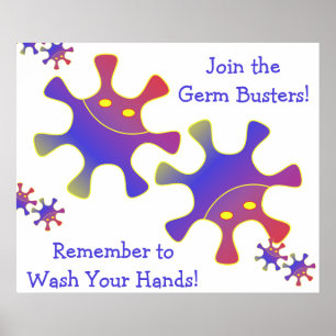 Germ Busters, Remember to Wash Your Hands Sign