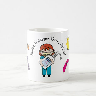 Germ Fighter Cute Redhead Personalised Coffee Mug