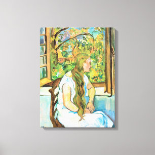 Germaine Utter in Front of Her Window Canvas Print