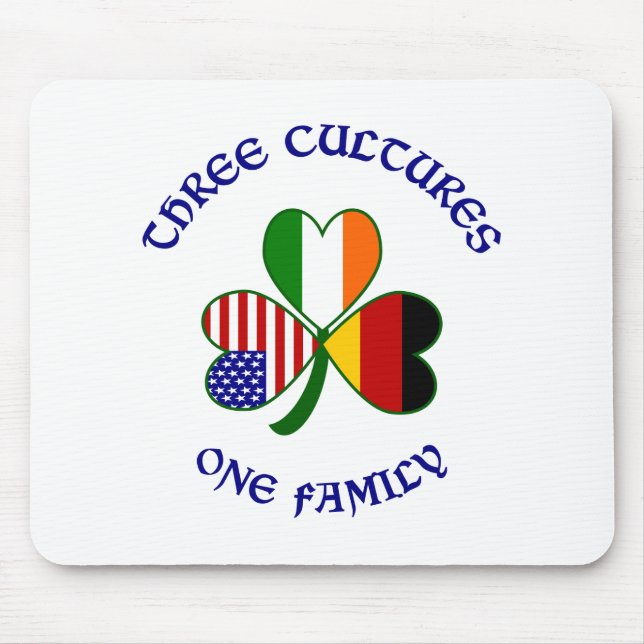 German 3 Cultures Mouse Mat (Front)