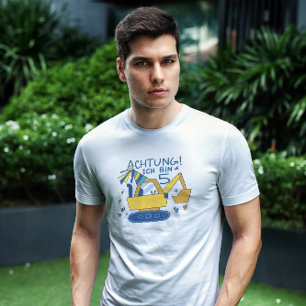 German 5Th Birthday Excavator   T-Shirt
