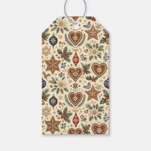 German Alpine Folk Christmas Gift Tags
