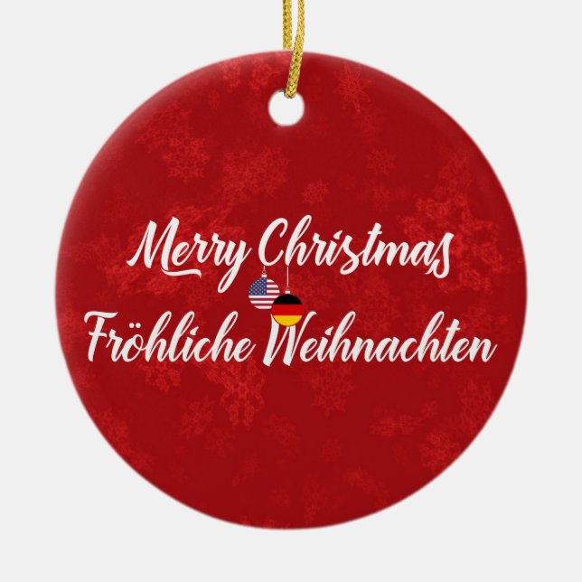 German American Bilingual Holiday Decoration (Front)