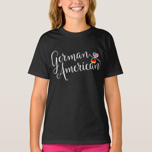 German American Entwinted Hearts T-Shirt (Front)