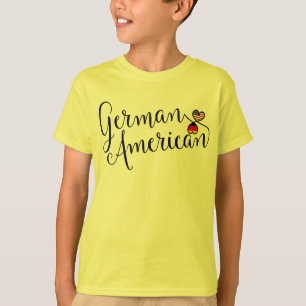 German American Entwinted Hearts Tee Shirt