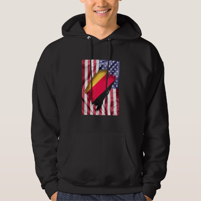 German American Flag German American Tee And Flag  (Front)
