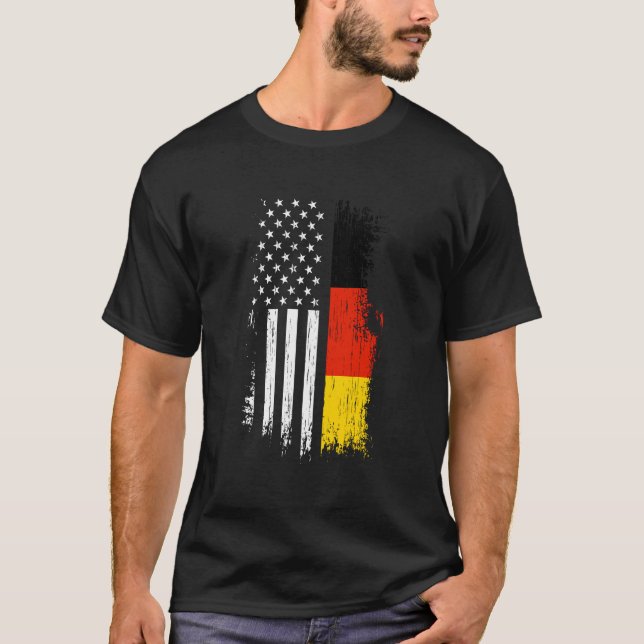 German American Flag Hoodie - Pride Germany Usa Ho T-Shirt (Front)