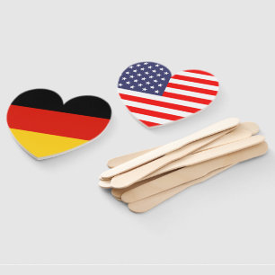German American flag international wedding party Hand Fan