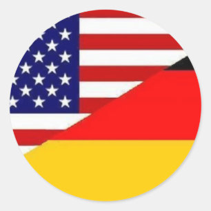 German American friendship sticker