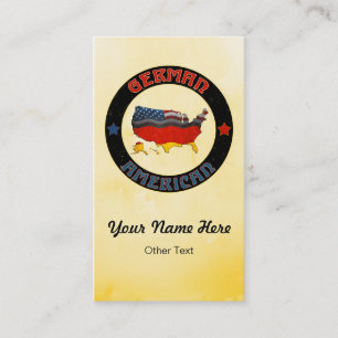 German American Map Custom Business Cards