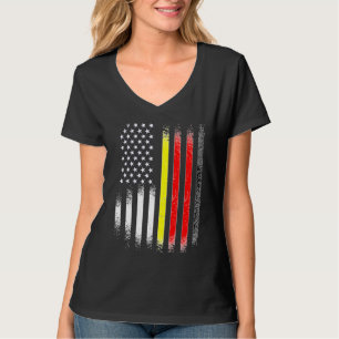 German American Patriot Grown Country USA Flags St T-Shirt