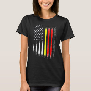 German American Patriot Grown Country USA Flags St T-Shirt