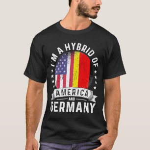German American Patriot Grown Flag Humour T-Shirt