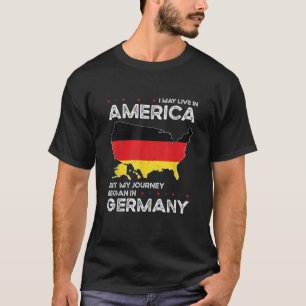 German American Patriot USA Grown Germany US Flag T-Shirt