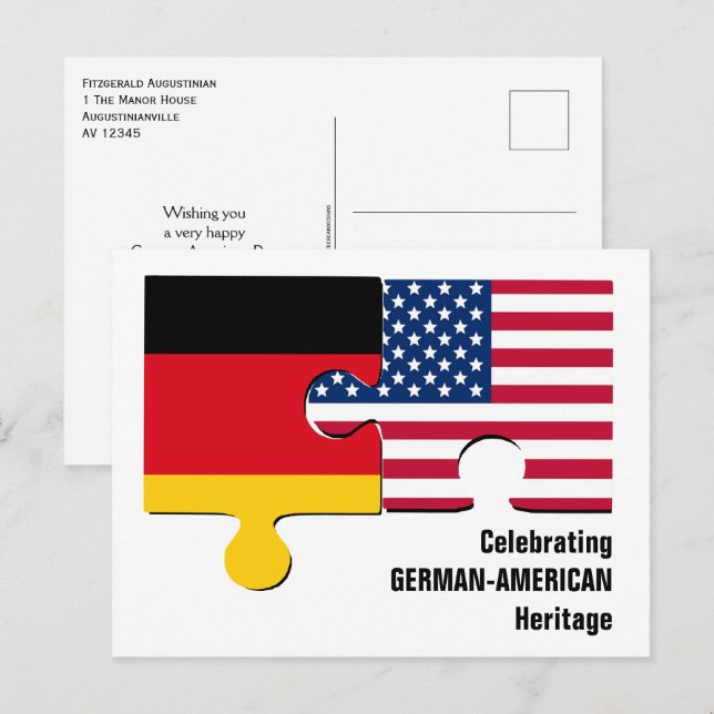 GERMAN AMERICAN POSTCARD (Front/Back)