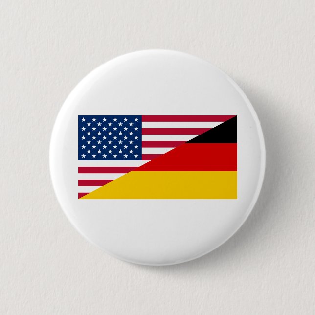 German American Pride US Germany Flag 6 Cm Round Badge (Front)