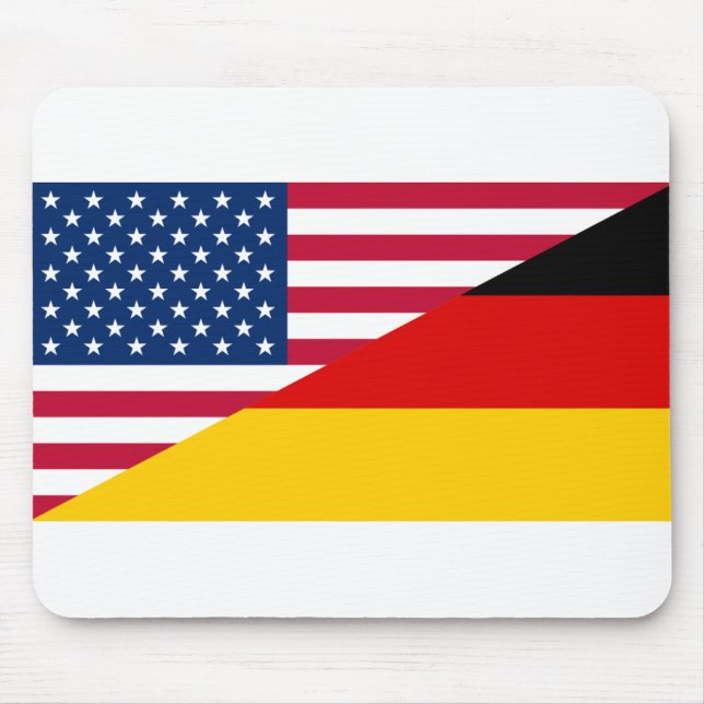 German American Pride US Germany Flag Mouse Mat (Front)